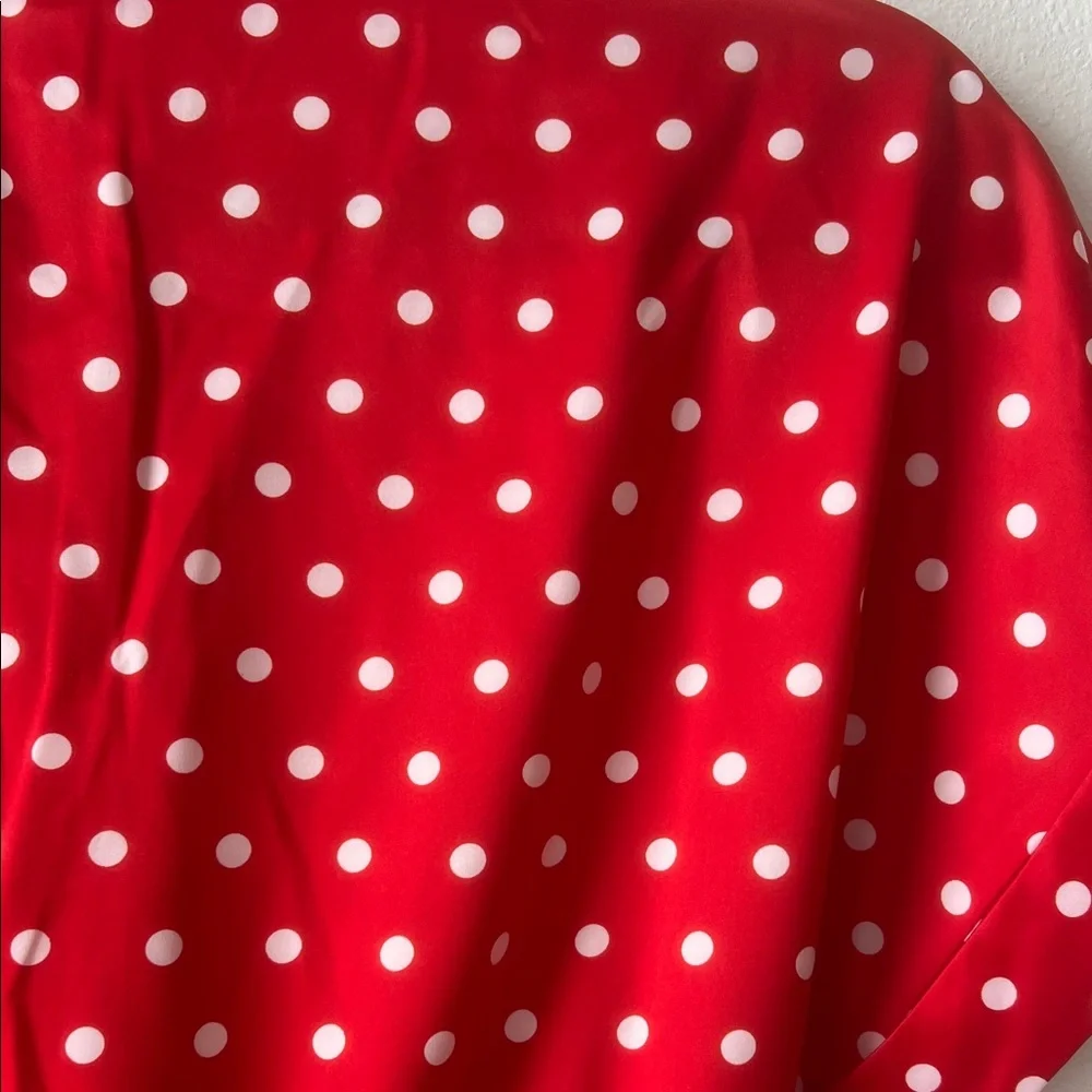 French Connection Red and White Polka Dot Mini Dress - Picture 6 of 7